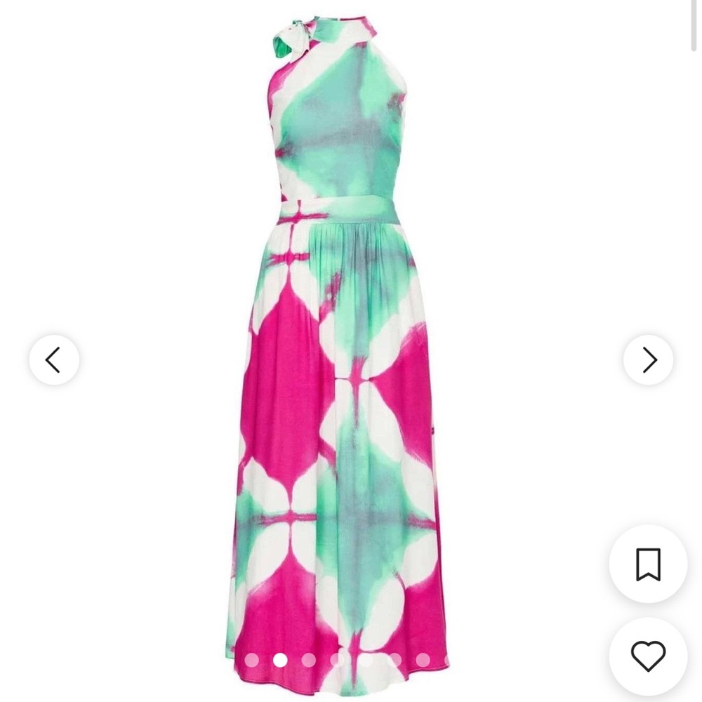 Busayo Collective Tie-Dye Halter Maxi Dress | Artisan Boho Style Size 8